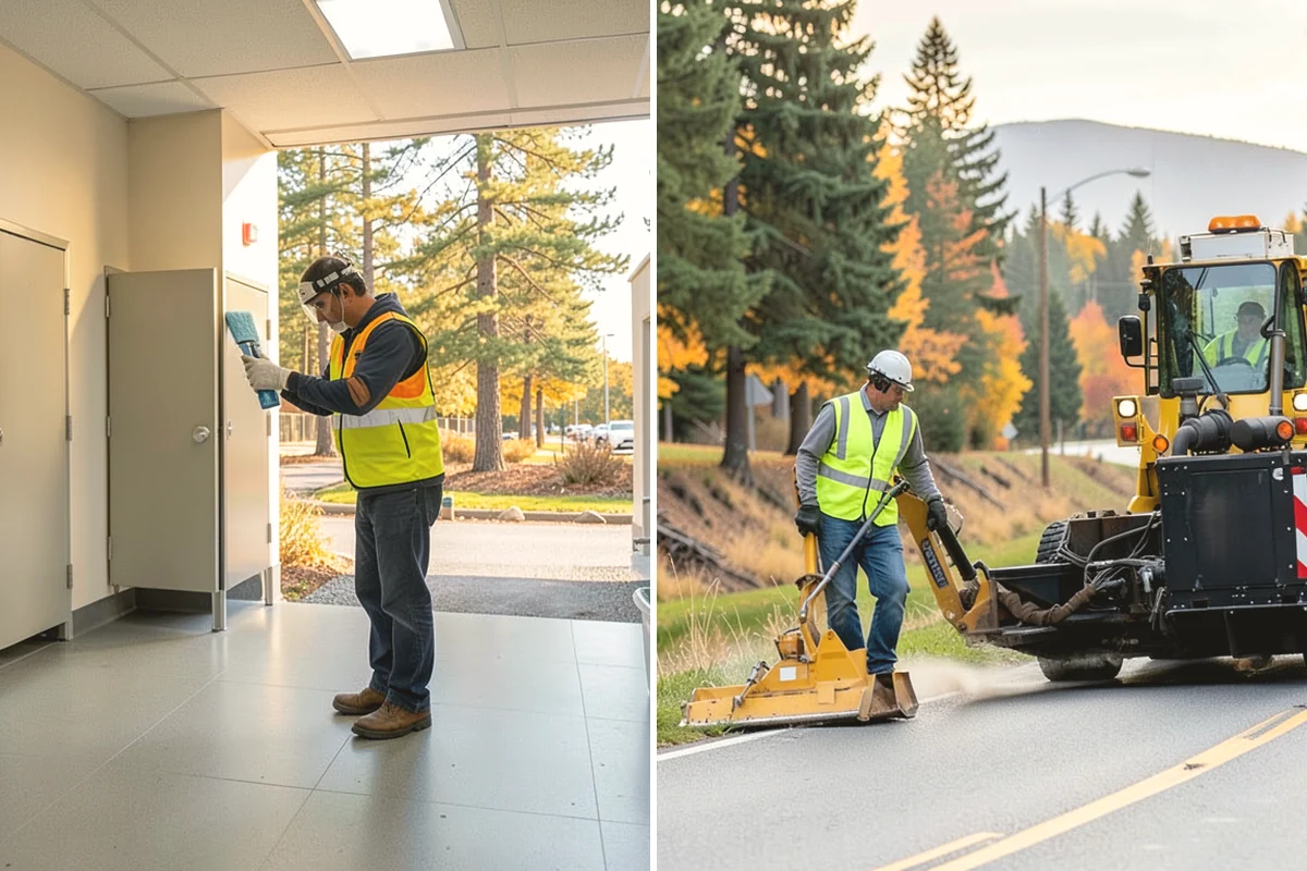 Restroom Partition Installation in Issaquah, King County, WA - Verify the layout against accessible clearances