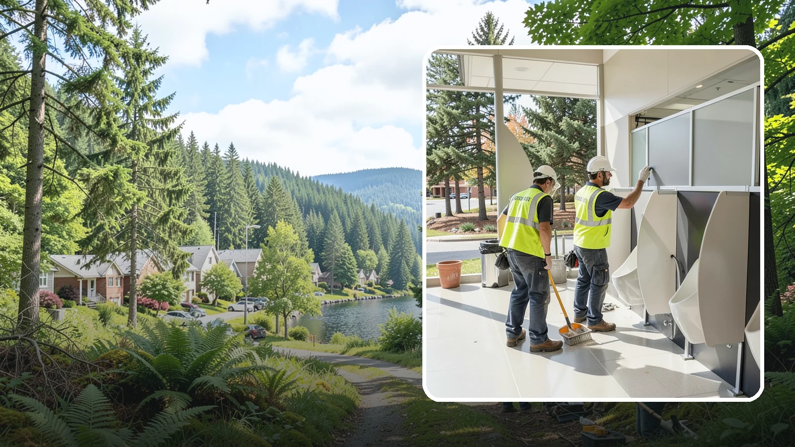 Restroom Partition Installation in Lake Forest Park, King County, WA - Toilet partition and restroom accessory installation for public restrooms and facility upgrades.