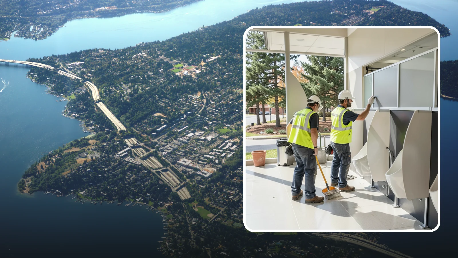 Restroom Partition Installation in Mercer Island, King County, WA - Toilet partition and restroom accessory installation for public restrooms and facility upgrades.