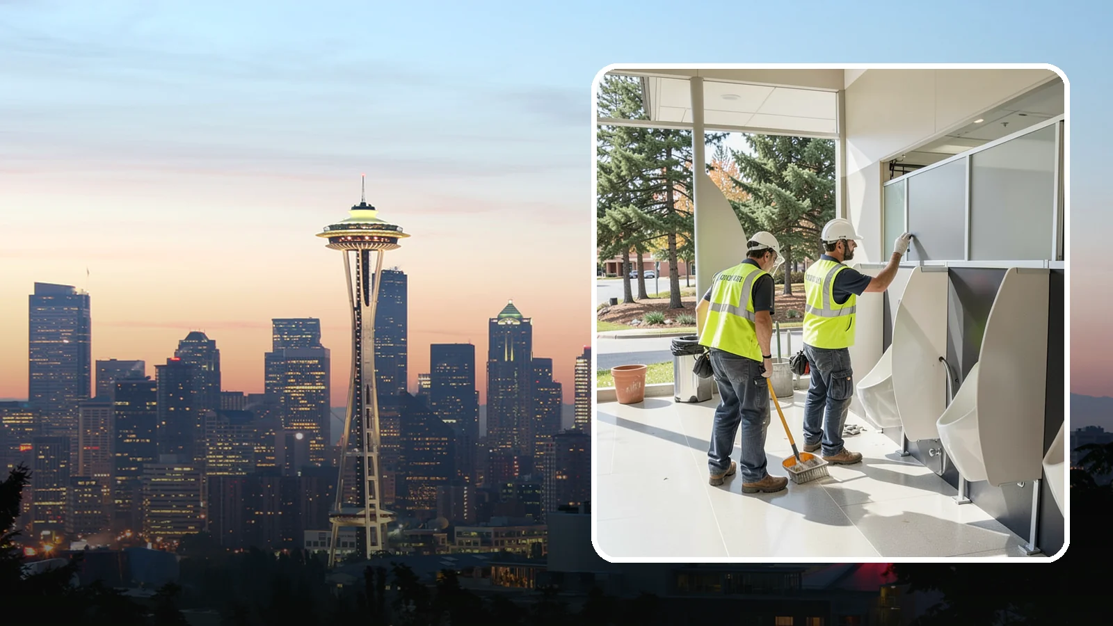 Restroom Partition Installation in Seattle, King County, WA - Toilet partition and restroom accessory installation for public restrooms and facility upgrades.