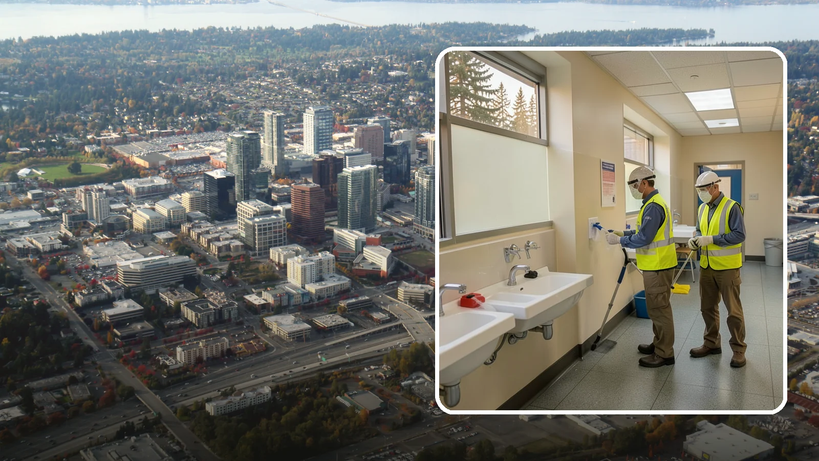 Restroom Sanitation in Bellevue, King County, WA - Deep restroom cleaning and disinfection protect public health in the busiest, highest-risk areas of municipal facilities.