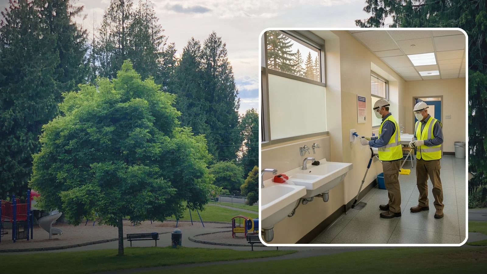 Restroom Sanitation in Bonney Lake, Pierce County, WA - Deep restroom cleaning and disinfection protect public health in the busiest, highest-risk areas of municipal facilities.