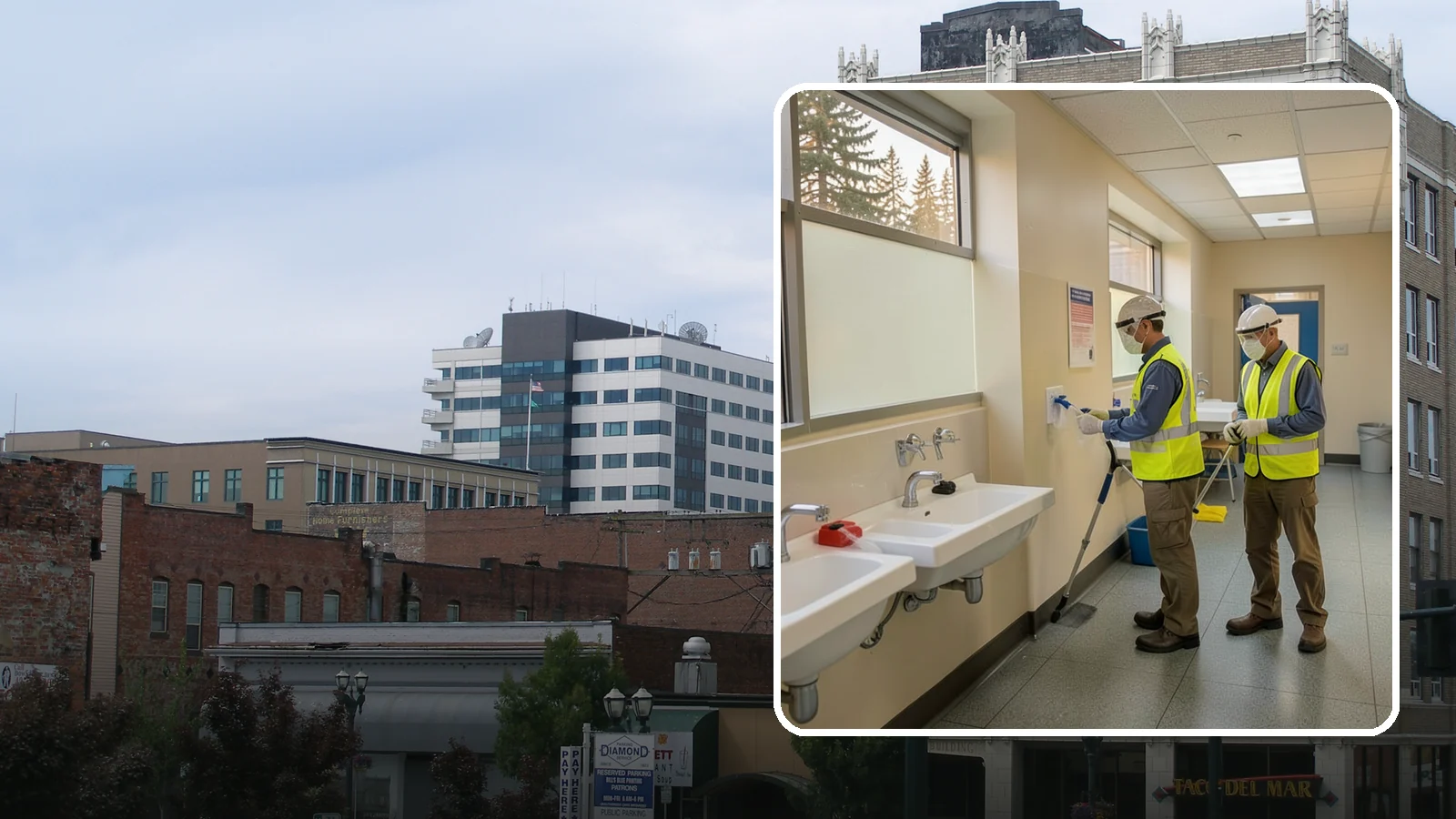Restroom Sanitation in Everett, Snohomish County, WA - Deep restroom cleaning and disinfection protect public health in the busiest, highest-risk areas of municipal facilities.