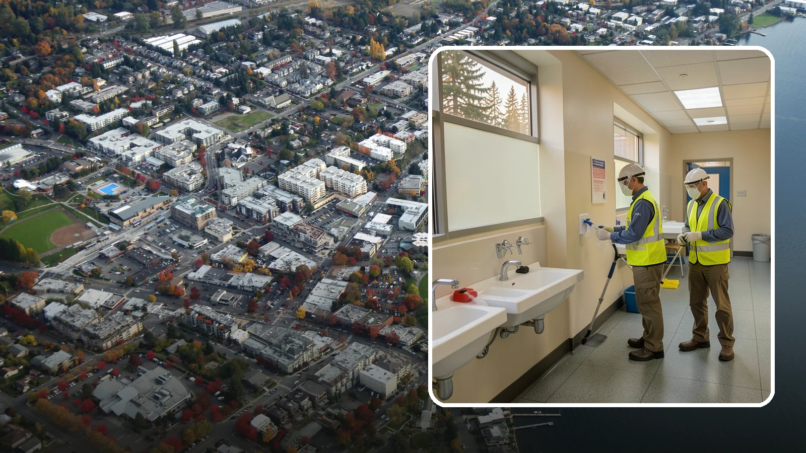 Restroom Sanitation in Kirkland, King County, WA - Deep restroom cleaning and disinfection protect public health in the busiest, highest-risk areas of municipal facilities.