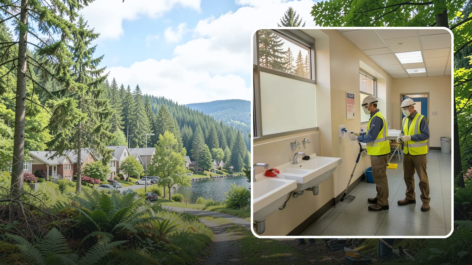 Restroom Sanitation in Lake Forest Park, King County, WA - Deep restroom cleaning and disinfection protect public health in the busiest, highest-risk areas of municipal facilities.