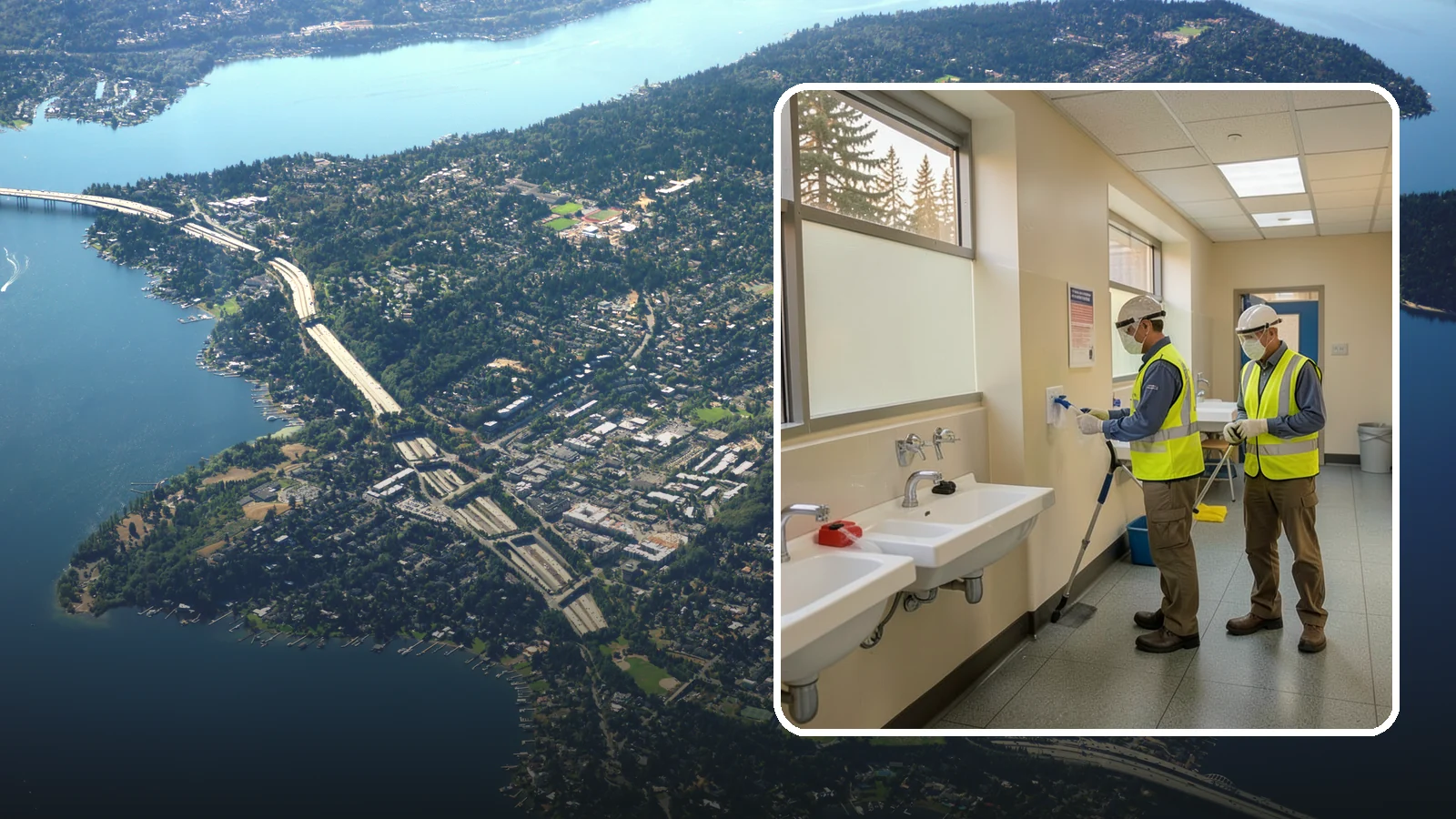 Restroom Sanitation in Mercer Island, King County, WA - Deep restroom cleaning and disinfection protect public health in the busiest, highest-risk areas of municipal facilities.