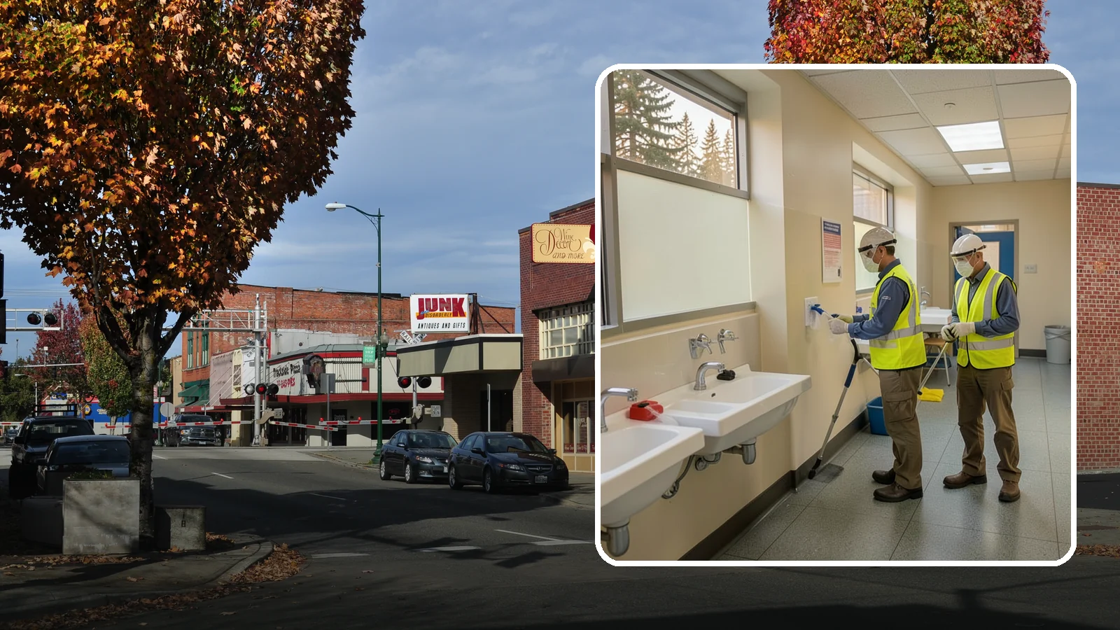 Restroom Sanitation in Puyallup, Pierce County, WA - Deep restroom cleaning and disinfection protect public health in the busiest, highest-risk areas of municipal facilities.