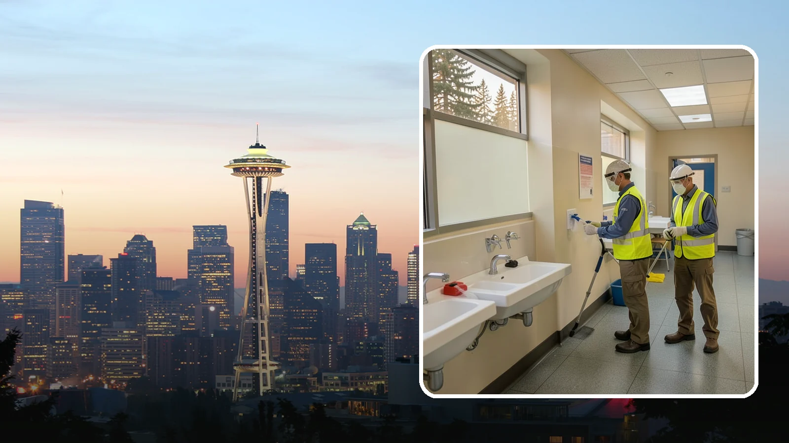 Restroom Sanitation in Seattle, King County, WA - Deep restroom cleaning and disinfection protect public health in the busiest, highest-risk areas of municipal facilities.