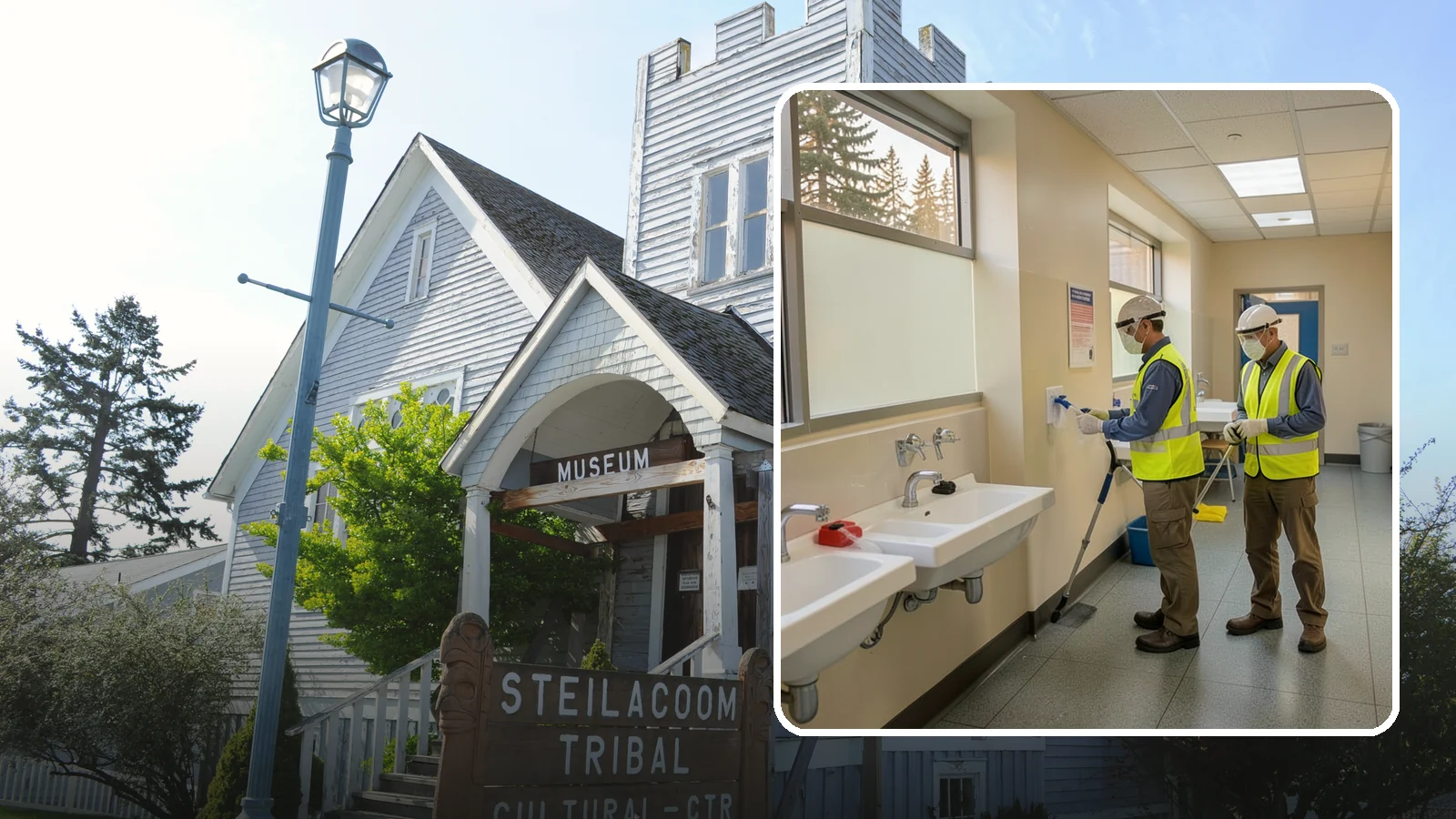 Restroom Sanitation in Steilacoom, Pierce County, WA - Deep restroom cleaning and disinfection protect public health in the busiest, highest-risk areas of municipal facilities.