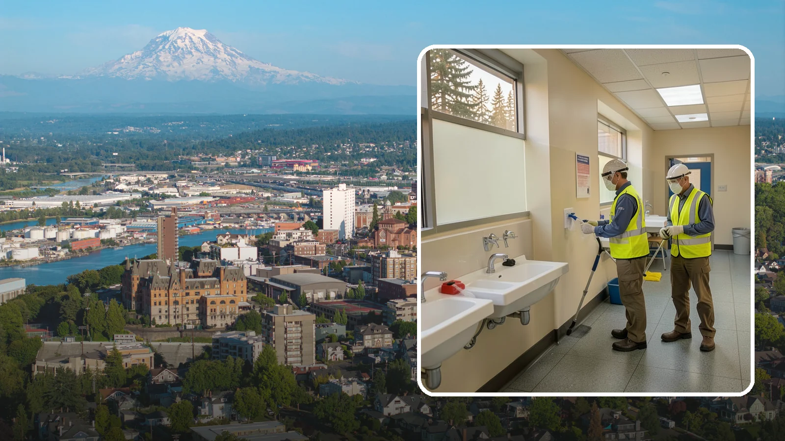 Restroom Sanitation in Tacoma, Pierce County, WA - Deep restroom cleaning and disinfection protect public health in the busiest, highest-risk areas of municipal facilities.