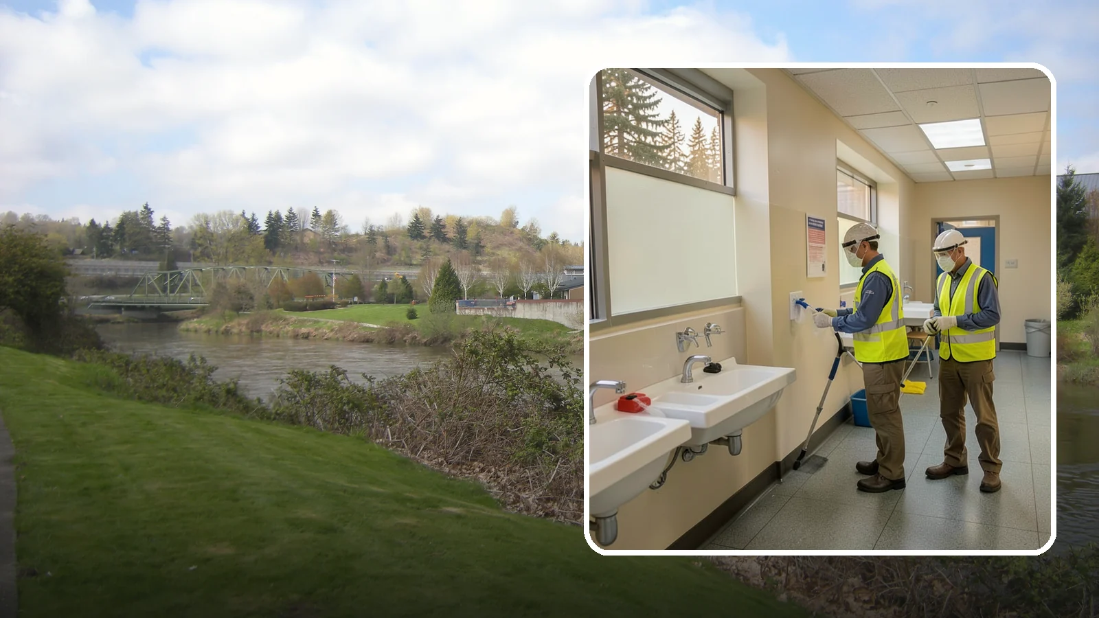Restroom Sanitation in Tukwila, King County, WA - Deep restroom cleaning and disinfection protect public health in the busiest, highest-risk areas of municipal facilities.