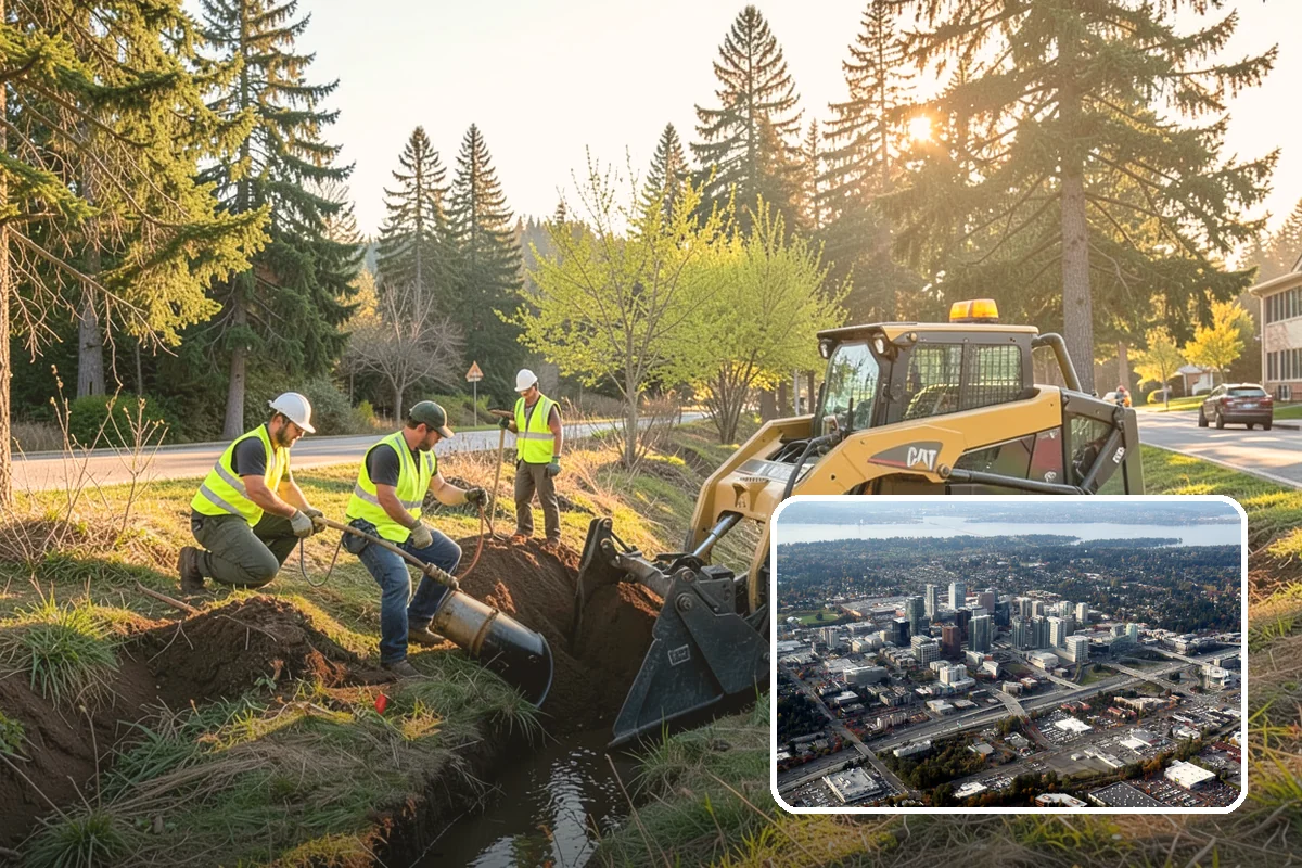 Retaining Wall Repairs in Bellevue, King County, WA - Restores slope stability and reduces failure liability