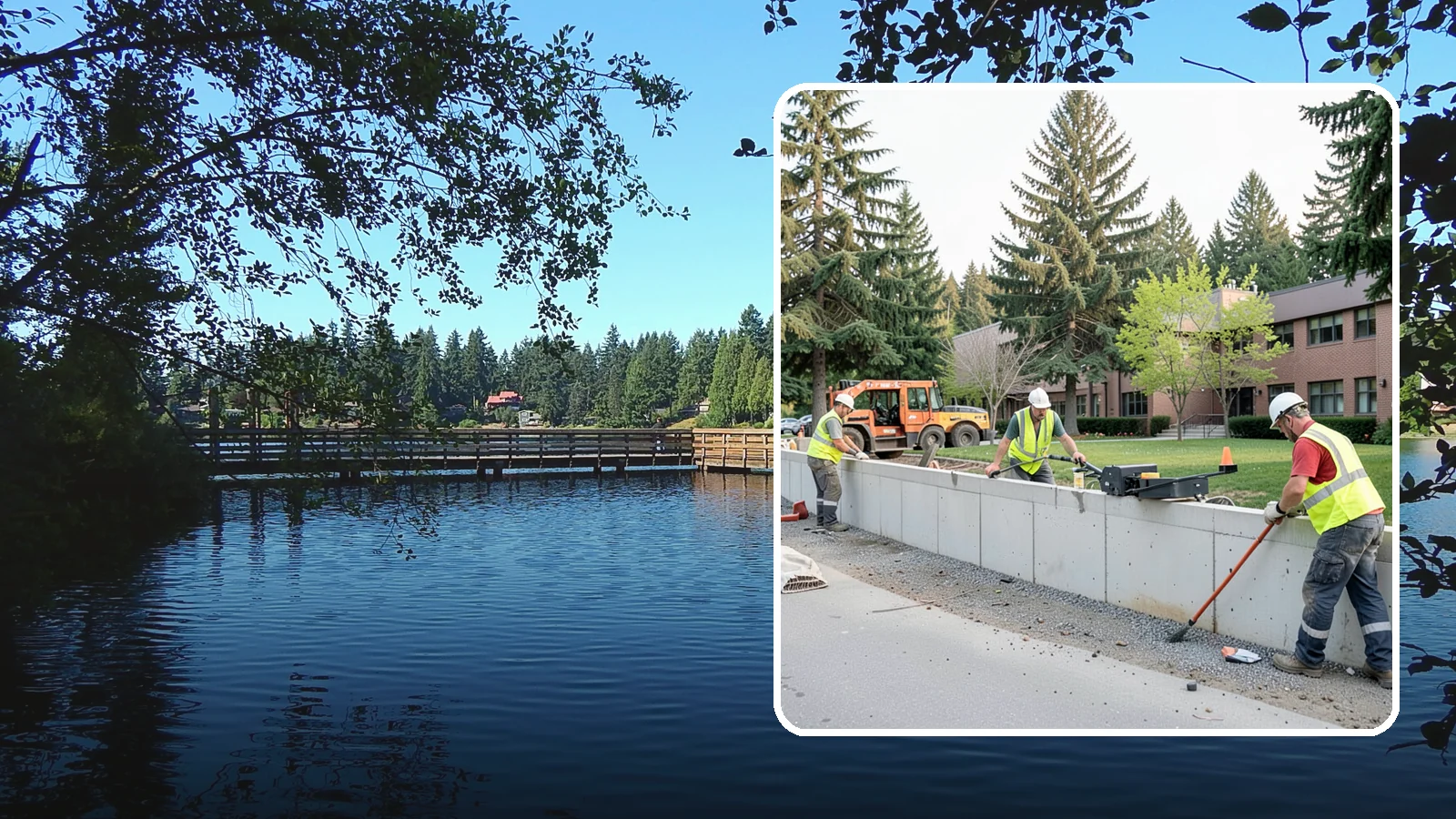 Retaining Wall Repairs in Federal Way, King County, WA - We repair failing segmental, timber, and concrete retaining walls to restore stability and drainage.