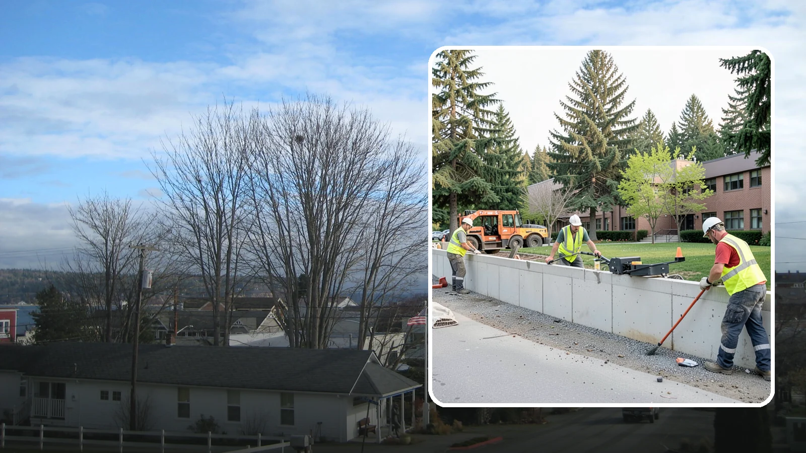 Retaining Wall Repairs in Langley, Island County, WA - We repair failing segmental, timber, and concrete retaining walls to restore stability and drainage.