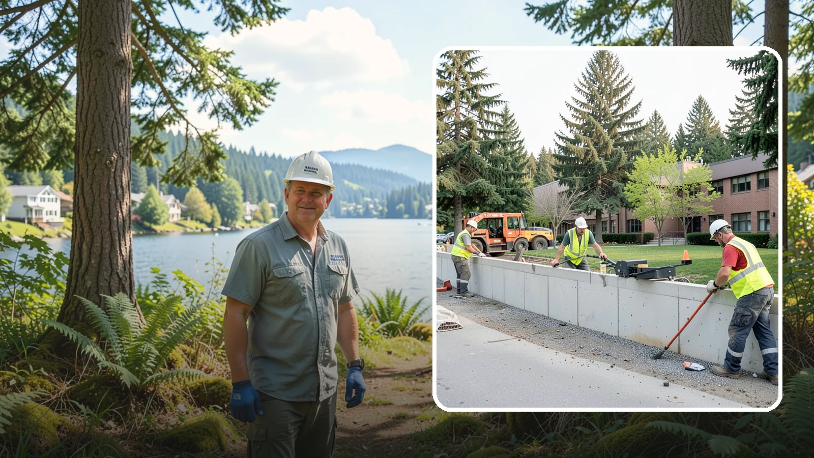 Retaining Wall Repairs in Milton, King County, WA - We repair failing segmental, timber, and concrete retaining walls to restore stability and drainage.