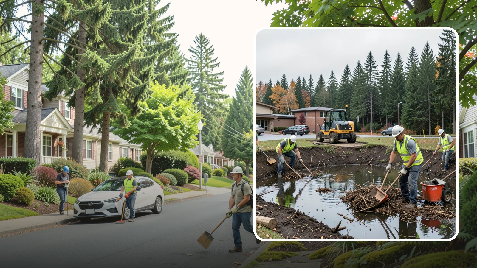 Retention Pond Maintenance in Beaux Arts Village, King County, WA - Retention and detention pond maintenance that preserves storage capacity, function, and regulatory compliance.