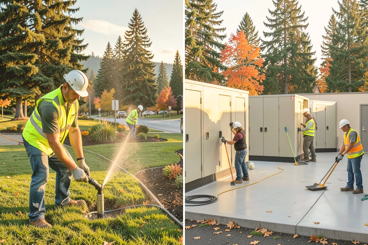 Retention Pond Maintenance in Bellevue, King County, WA - Inspect the pond, outlet structure, embankment, and sediment levels
