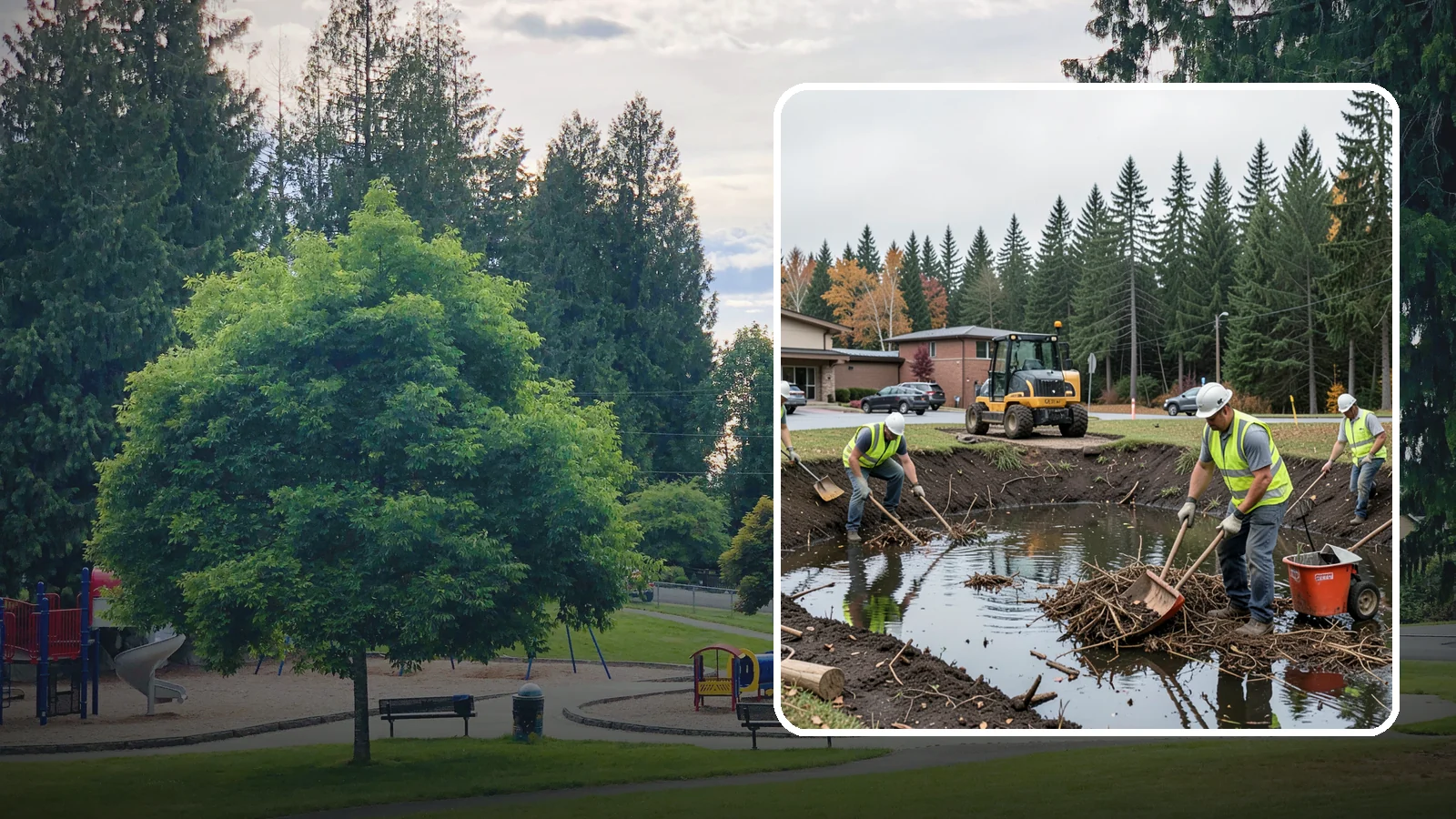 Retention Pond Maintenance in Bonney Lake, Pierce County, WA - Retention and detention pond maintenance that preserves storage capacity, function, and regulatory compliance.
