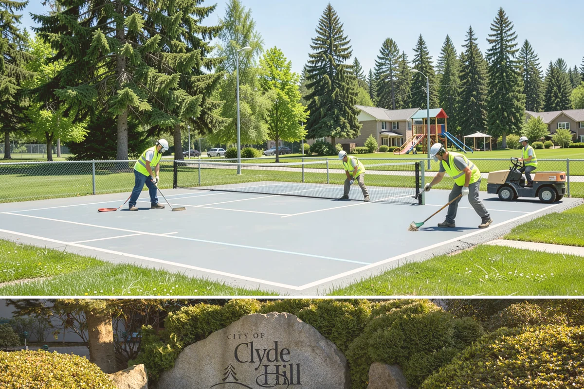 Retention Pond Maintenance in Clyde Hill, King County, WA - Pond maintenance, especially sediment removal and outlet servicing, is scheduled in late summer so full storage capacity is...