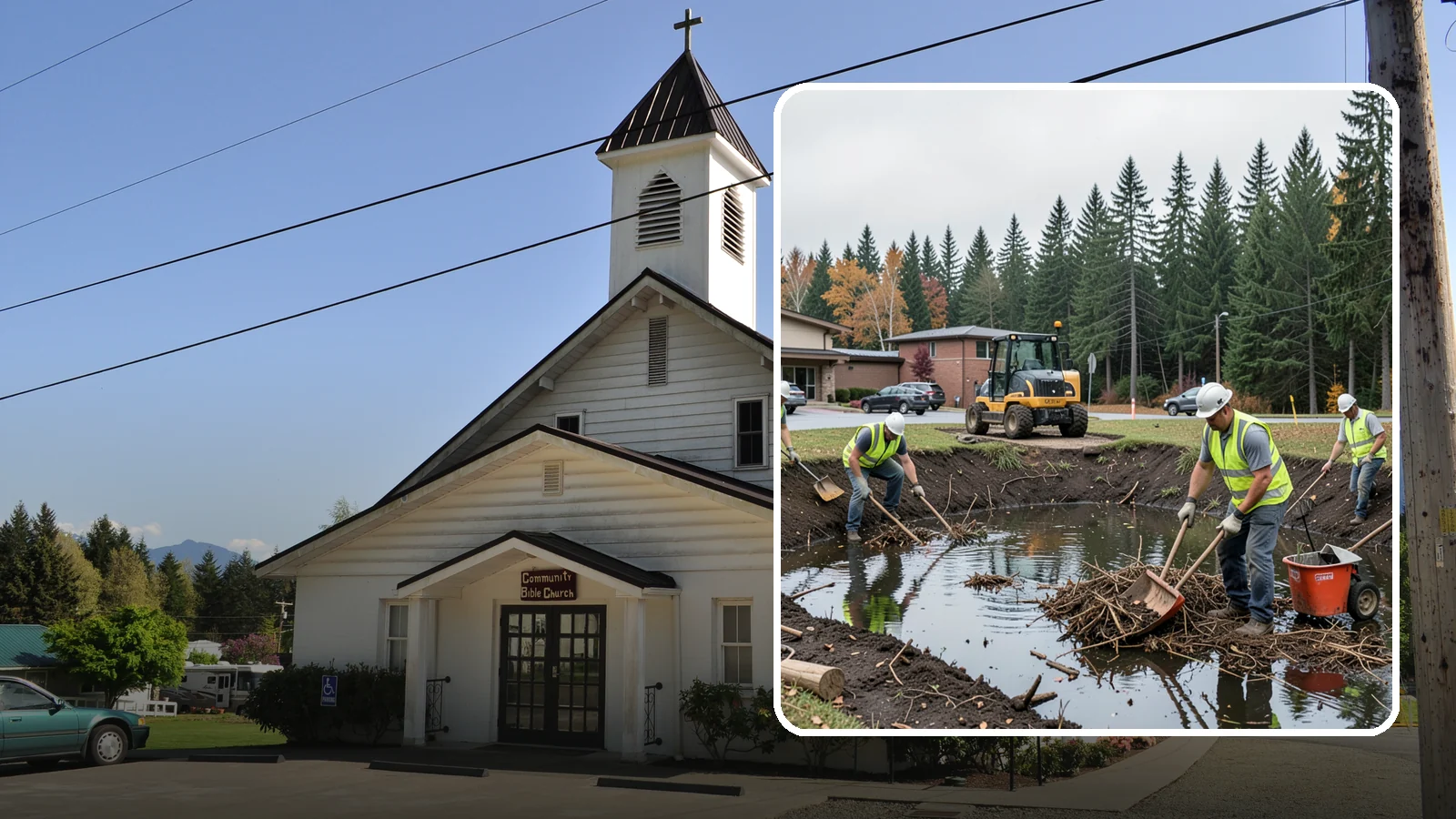 Retention Pond Maintenance in Concrete, Skagit County, WA - Retention and detention pond maintenance that preserves storage capacity, function, and regulatory compliance.