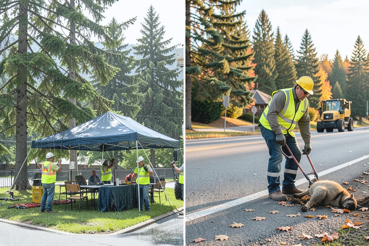 Retention Pond Maintenance in Darrington, Snohomish County, WA - Inspect the pond, outlet structure, embankment, and sediment levels