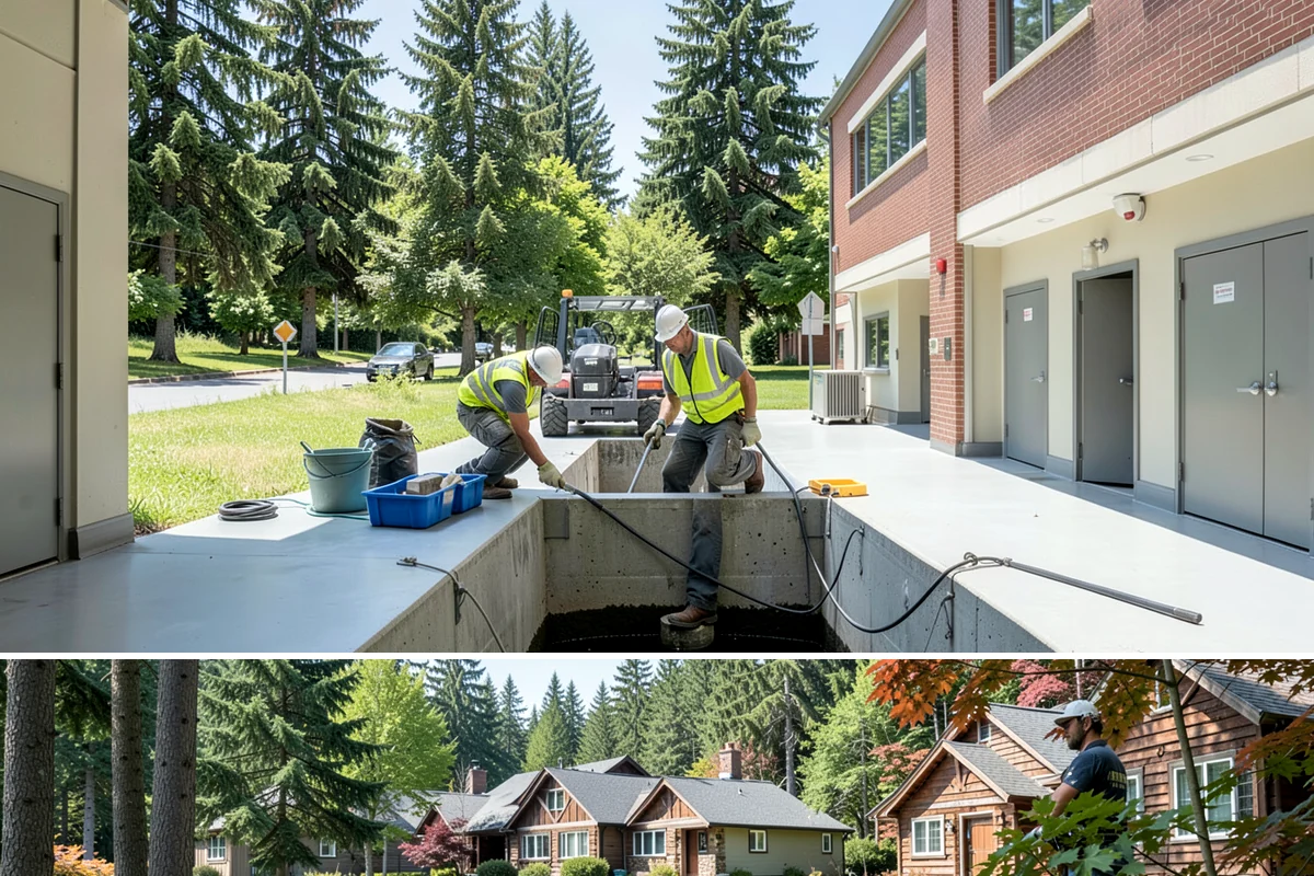 Retention Pond Maintenance in Edgewood, Pierce County, WA - Pond maintenance, especially sediment removal and outlet servicing, is scheduled in late summer so full storage capacity is...