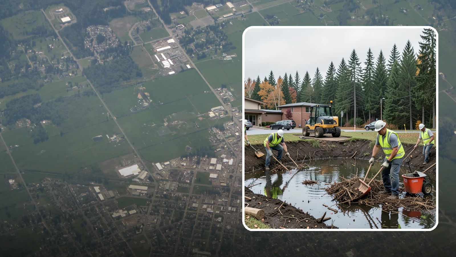 Retention Pond Maintenance in Enumclaw, King County, WA - Retention and detention pond maintenance that preserves storage capacity, function, and regulatory compliance.