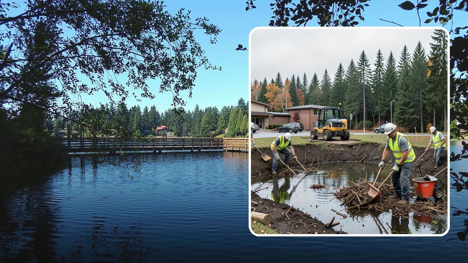 Retention Pond Maintenance in Federal Way, King County, WA - Retention and detention pond maintenance that preserves storage capacity, function, and regulatory compliance.