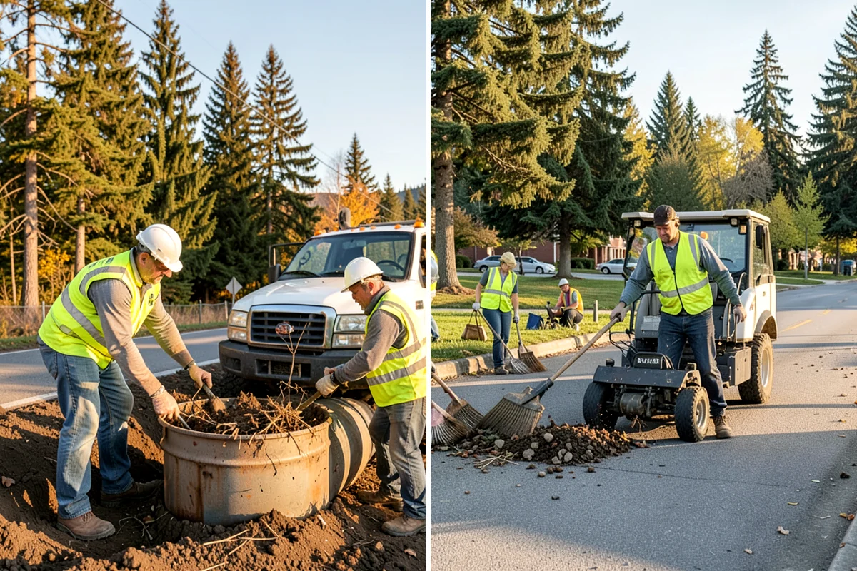 Retention Pond Maintenance in Fircrest, Pierce County, WA - Inspect the pond, outlet structure, embankment, and sediment levels