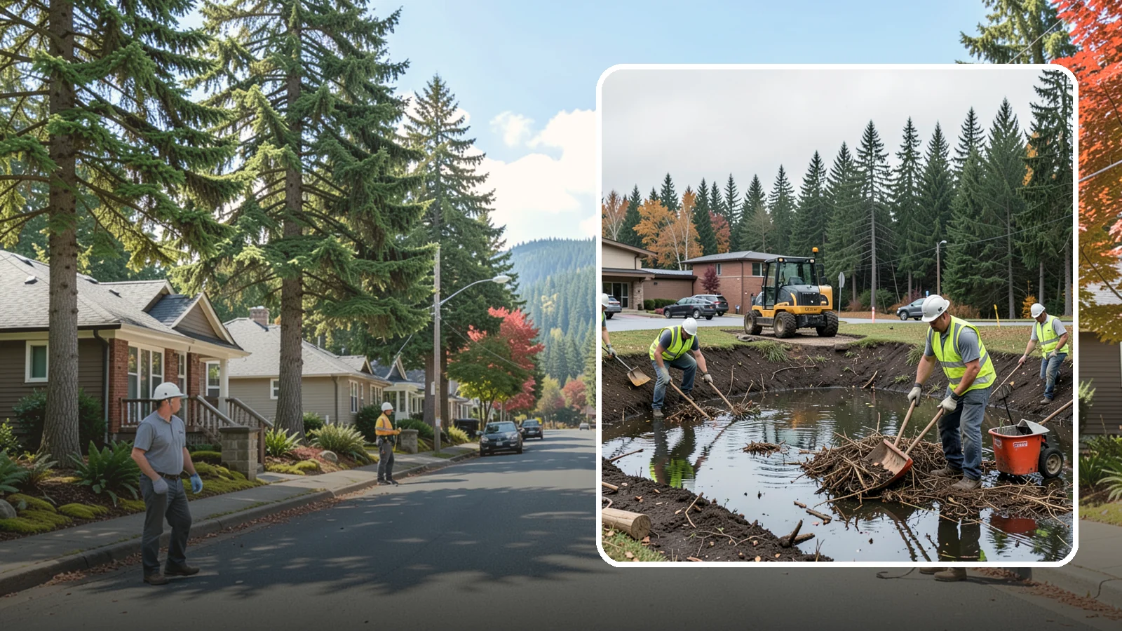 Retention Pond Maintenance in Hunts Point, King County, WA - Retention and detention pond maintenance that preserves storage capacity, function, and regulatory compliance.