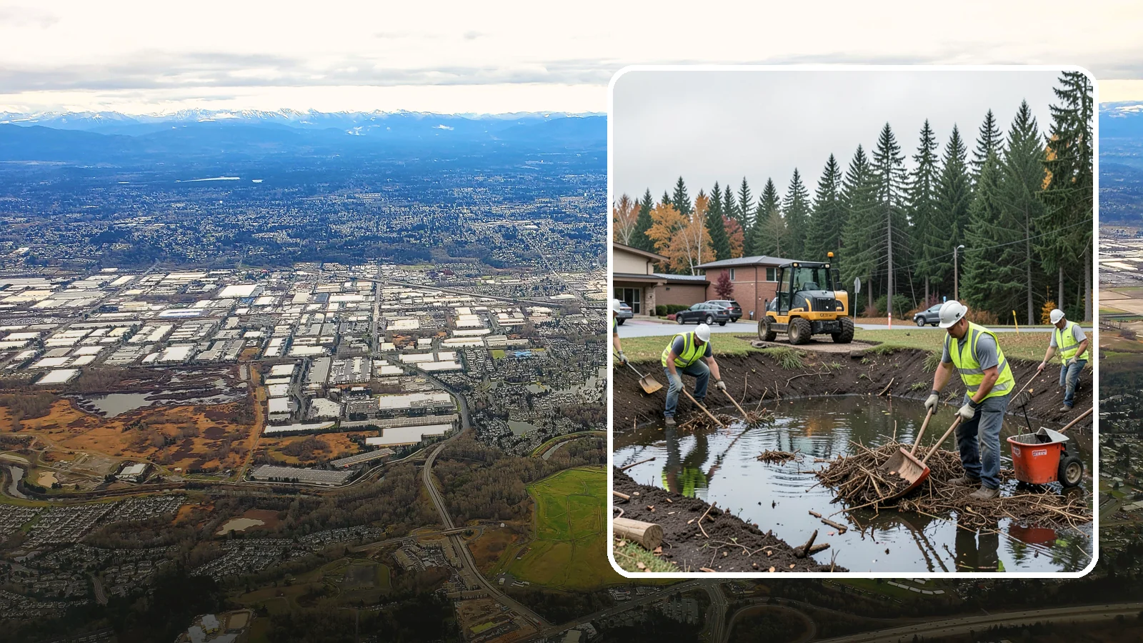 Retention Pond Maintenance in Kent, King County, WA - Retention and detention pond maintenance that preserves storage capacity, function, and regulatory compliance.