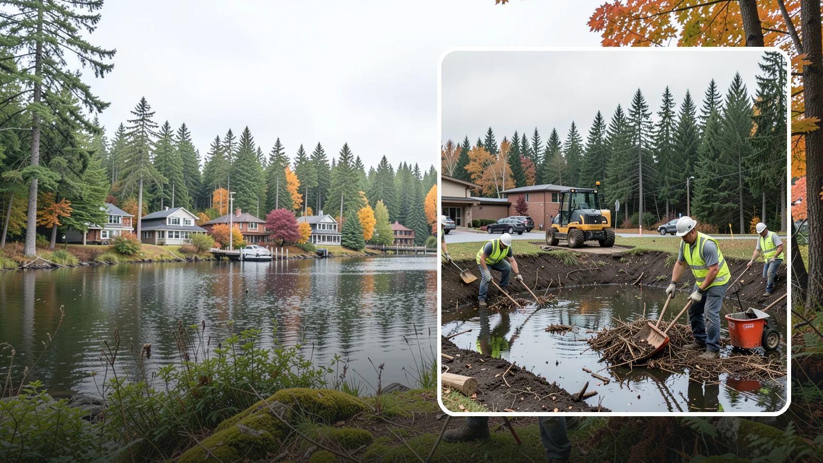 Retention Pond Maintenance in La Conner, Skagit County, WA - Retention and detention pond maintenance that preserves storage capacity, function, and regulatory compliance.