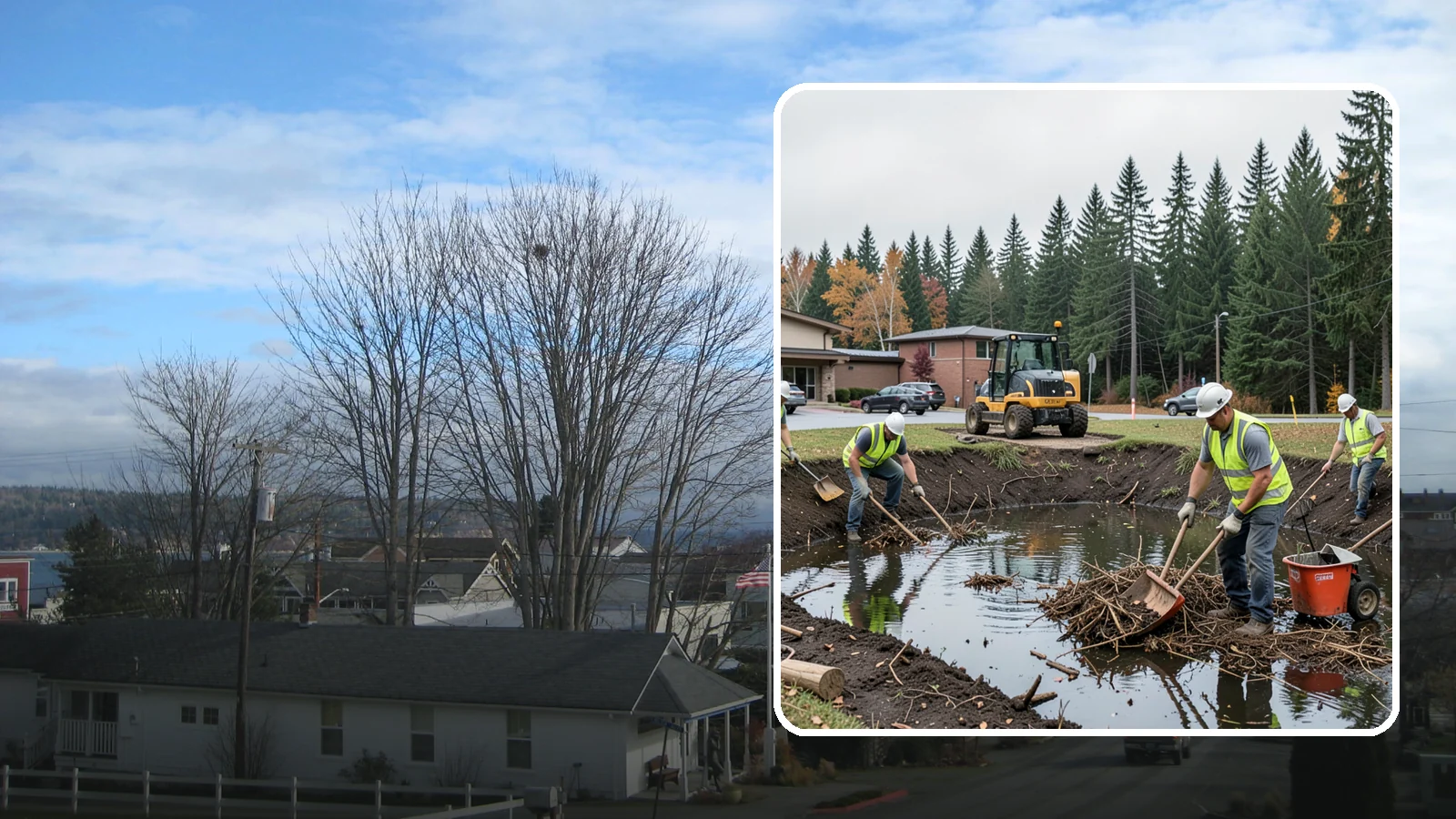 Retention Pond Maintenance in Langley, Island County, WA - Retention and detention pond maintenance that preserves storage capacity, function, and regulatory compliance.