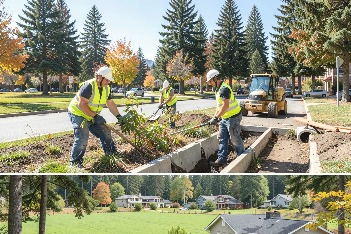 Retention Pond Maintenance in Lyman, Skagit County, WA - Pond maintenance, especially sediment removal and outlet servicing, is scheduled in late summer so full storage capacity is...