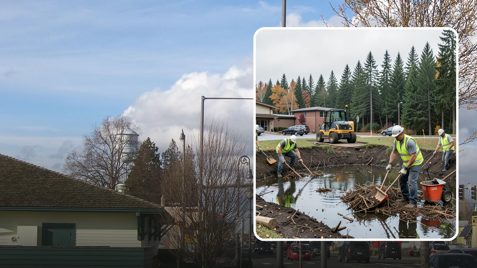 Retention Pond Maintenance in Marysville, Snohomish County, WA - Retention and detention pond maintenance that preserves storage capacity, function, and regulatory compliance.