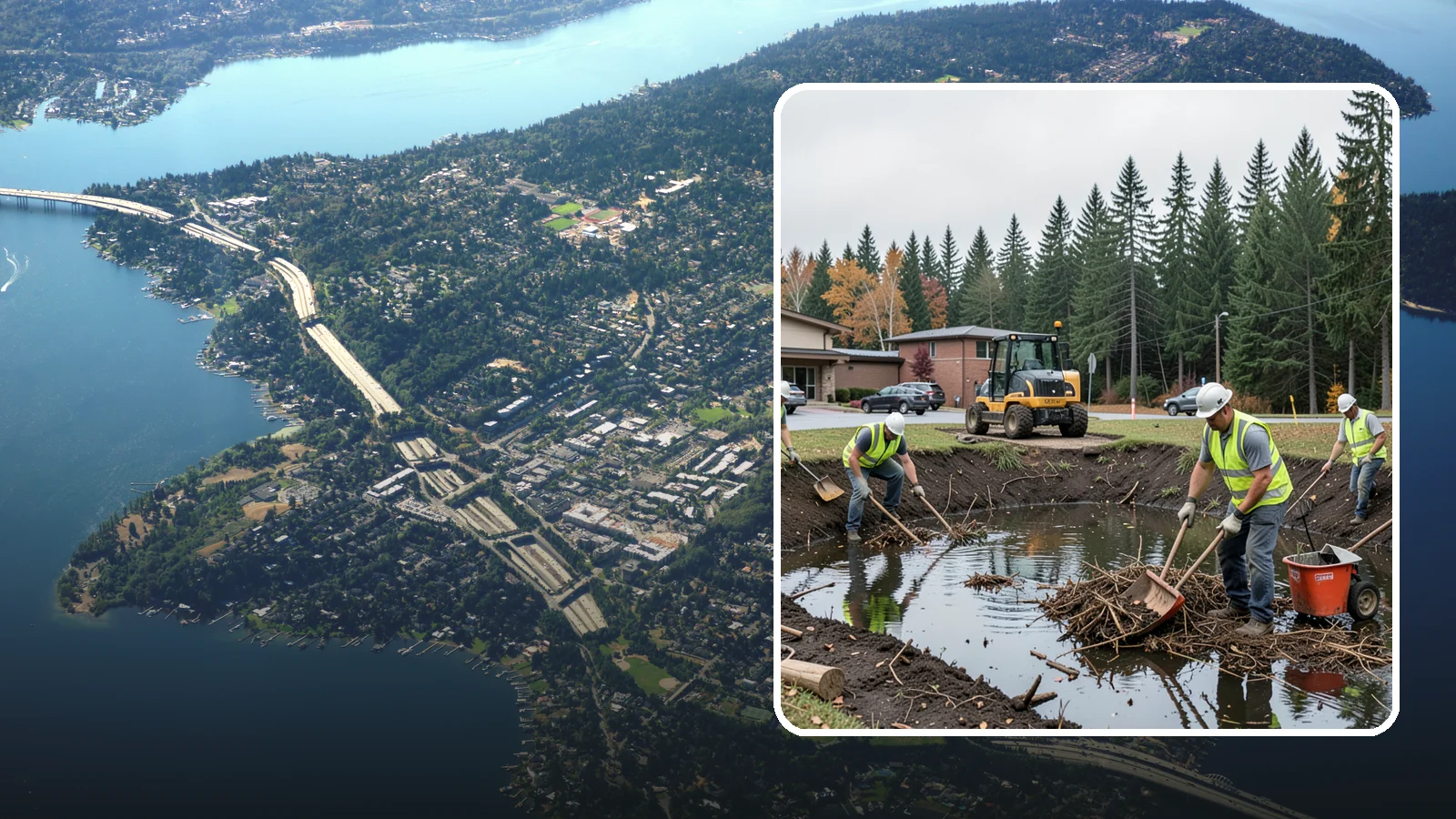 Retention Pond Maintenance in Mercer Island, King County, WA - Retention and detention pond maintenance that preserves storage capacity, function, and regulatory compliance.