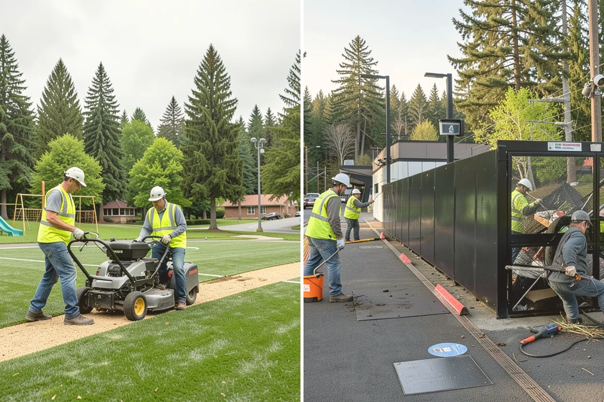 Retention Pond Maintenance in Orting, Pierce County, WA - Inspect the pond, outlet structure, embankment, and sediment levels