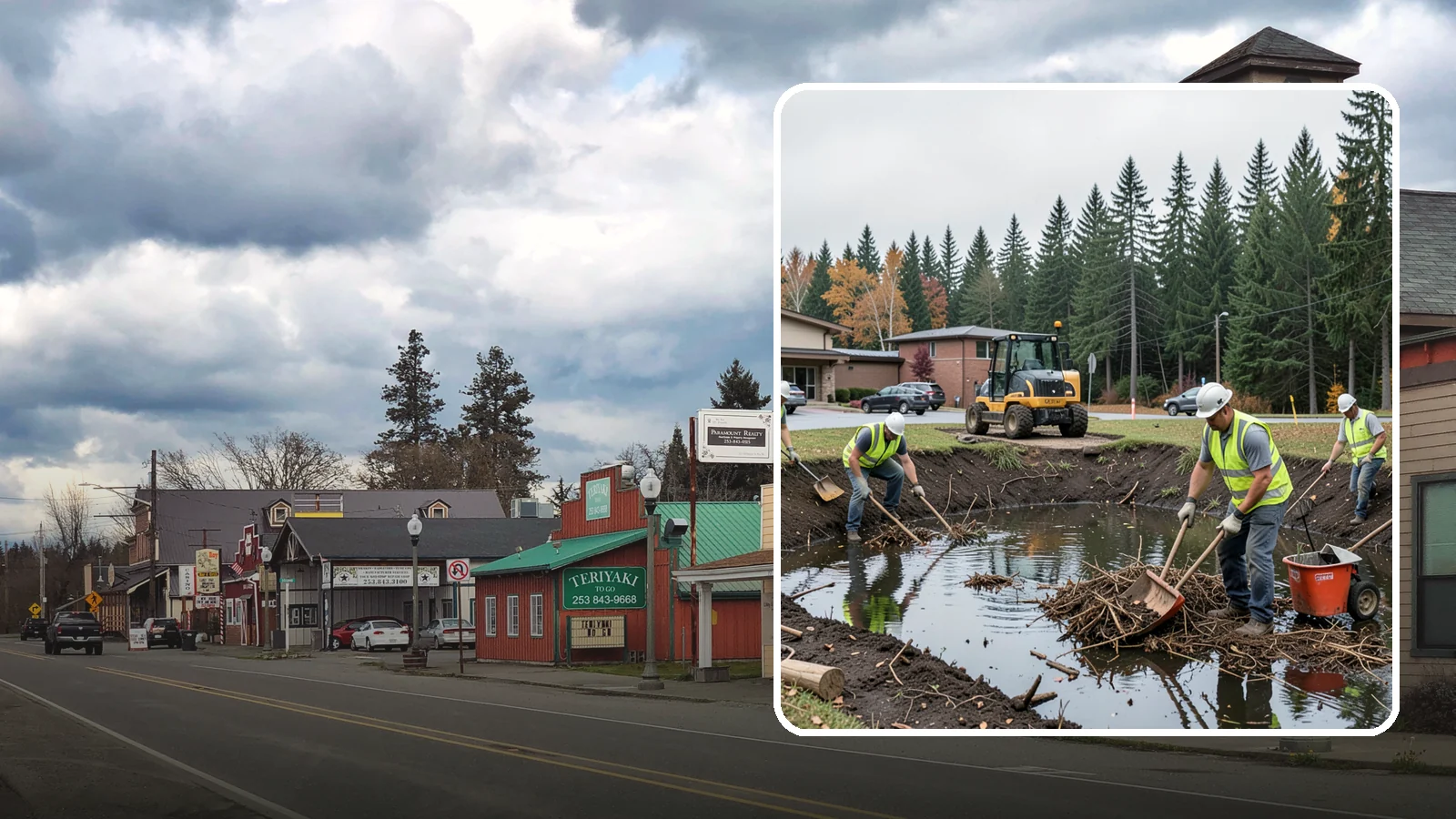 Retention Pond Maintenance in Roy, Pierce County, WA - Retention and detention pond maintenance that preserves storage capacity, function, and regulatory compliance.