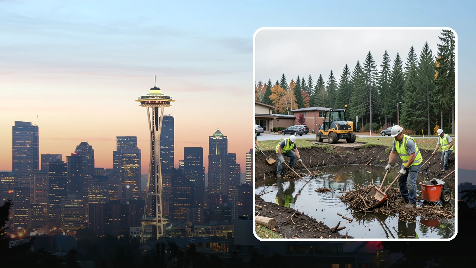 Retention Pond Maintenance in Seattle, King County, WA - Retention and detention pond maintenance that preserves storage capacity, function, and regulatory compliance.