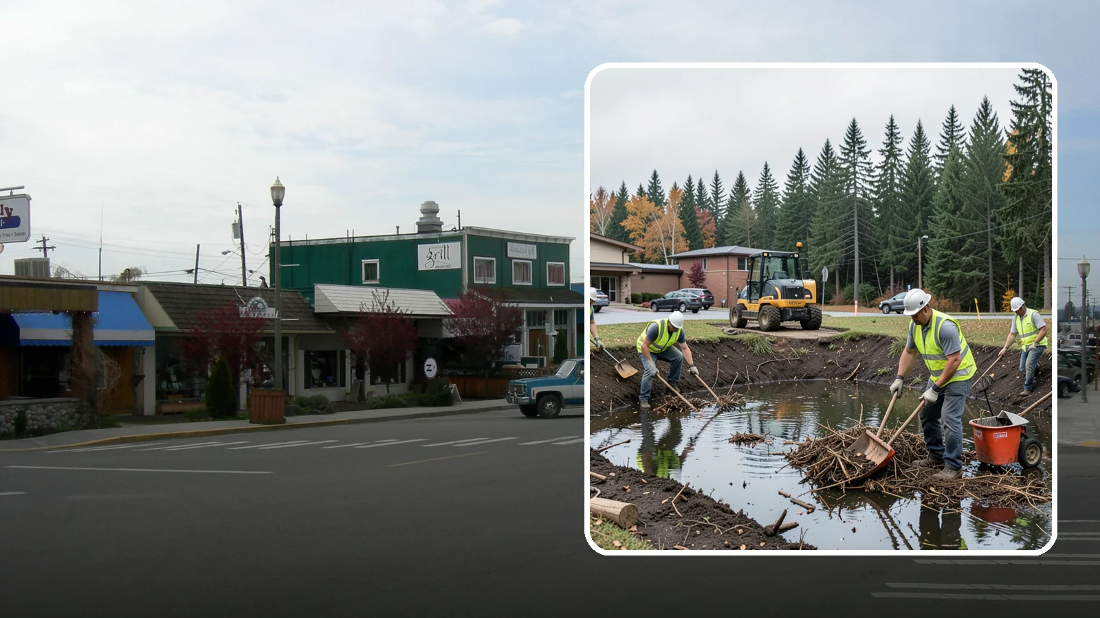 Retention Pond Maintenance in Stanwood, Snohomish County, WA - Retention and detention pond maintenance that preserves storage capacity, function, and regulatory compliance.