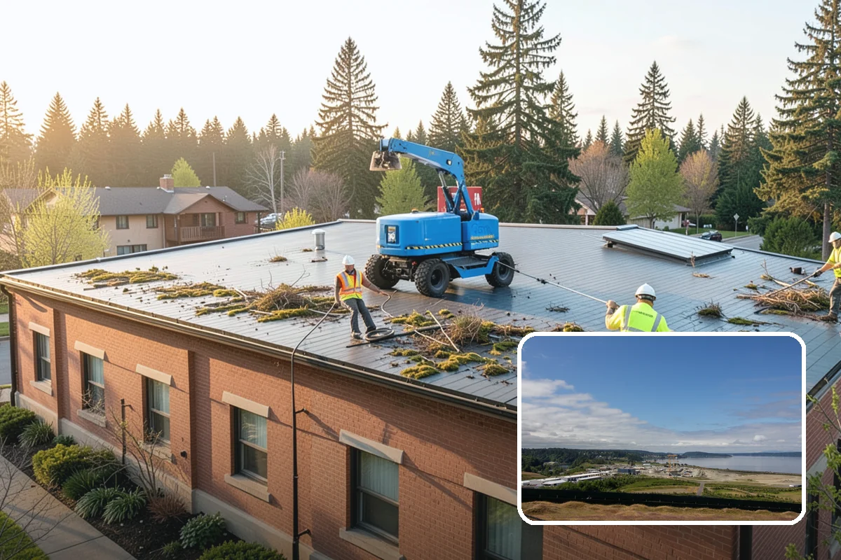 Retention Pond Maintenance in University Place, Pierce County, WA - Preserves designed storage and flood-control capacity