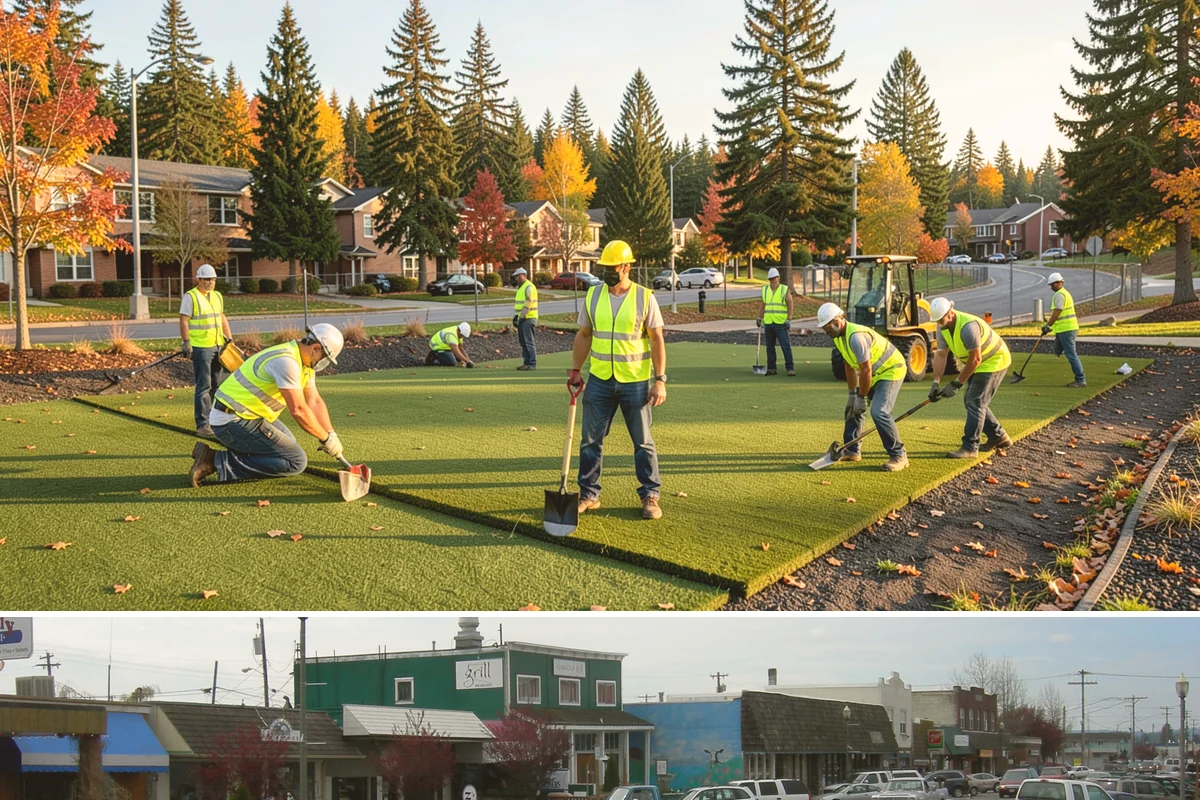 Right-of-Way Maintenance in Stanwood, Snohomish County, WA - Growth-season mowing and brush passes concentrate from late spring through early fall, with storm-driven clearing and drainage...
