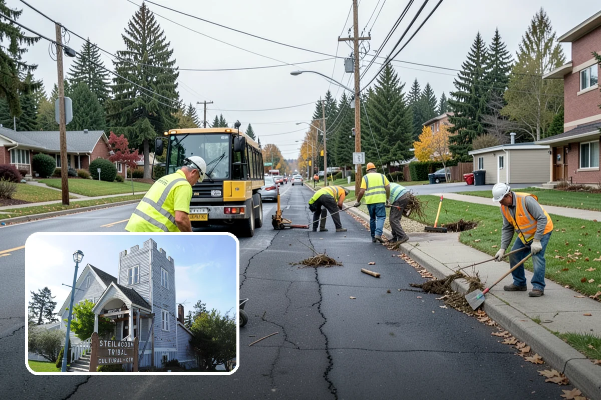 Right-of-Way Maintenance in Steilacoom, Pierce County, WA - Improved roadside safety and driver visibility