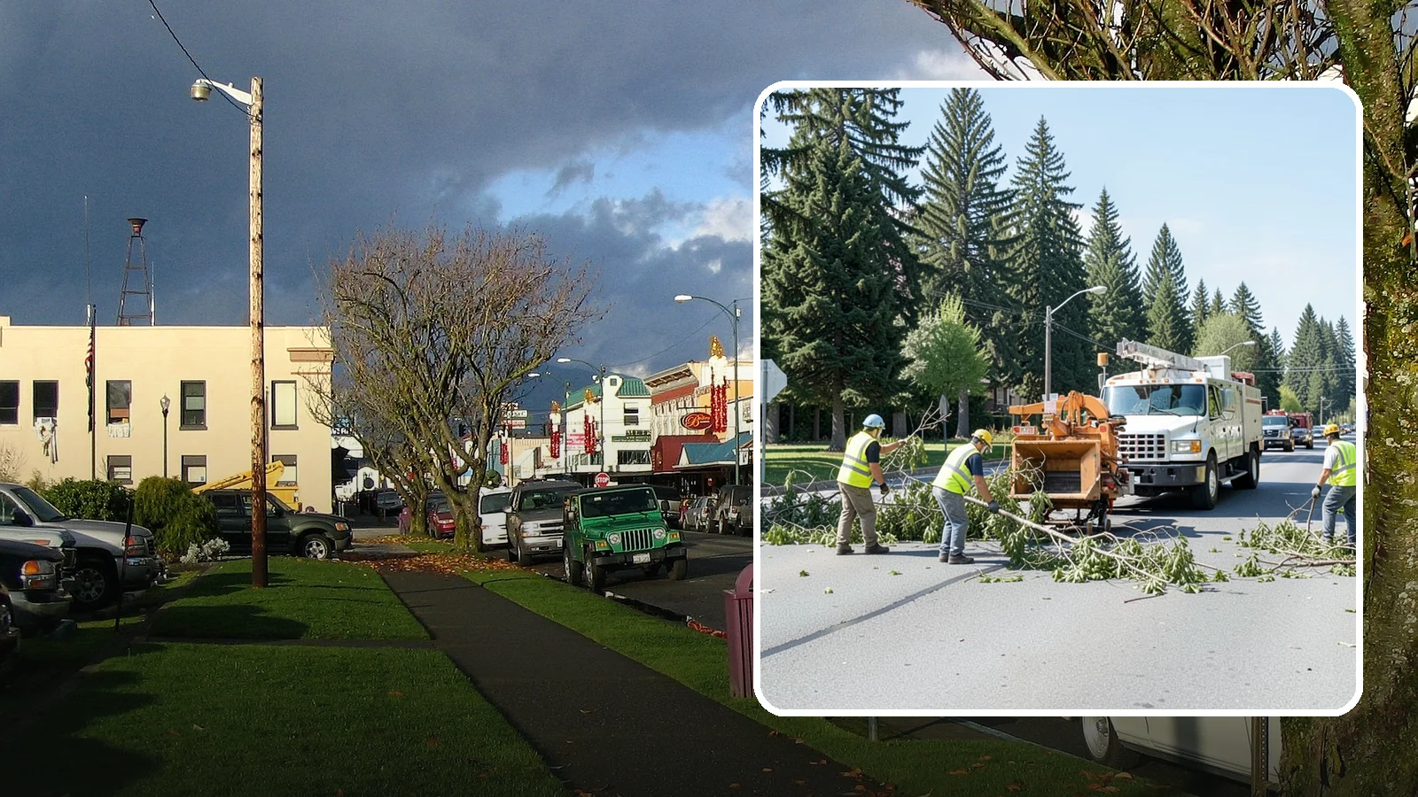 Right-of-Way Tree Clearing in Arlington, Snohomish County, WA - We clear trees and encroaching limbs from roadway and utility rights-of-way to restore clearances and sight lines for public...