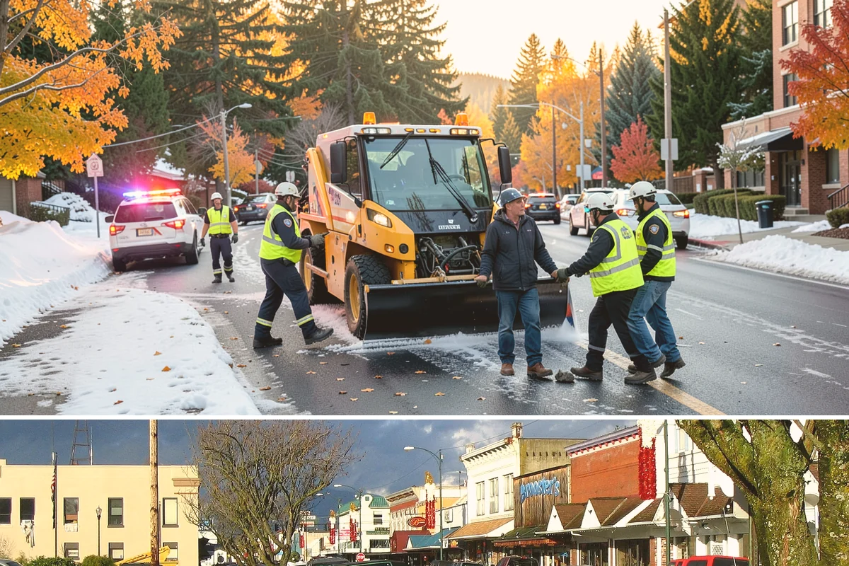 Right-of-Way Tree Clearing in Arlington, Snohomish County, WA - Right-of-way clearing is performed year-round, with dormant-season work reducing traffic impact and improving cut visibility.