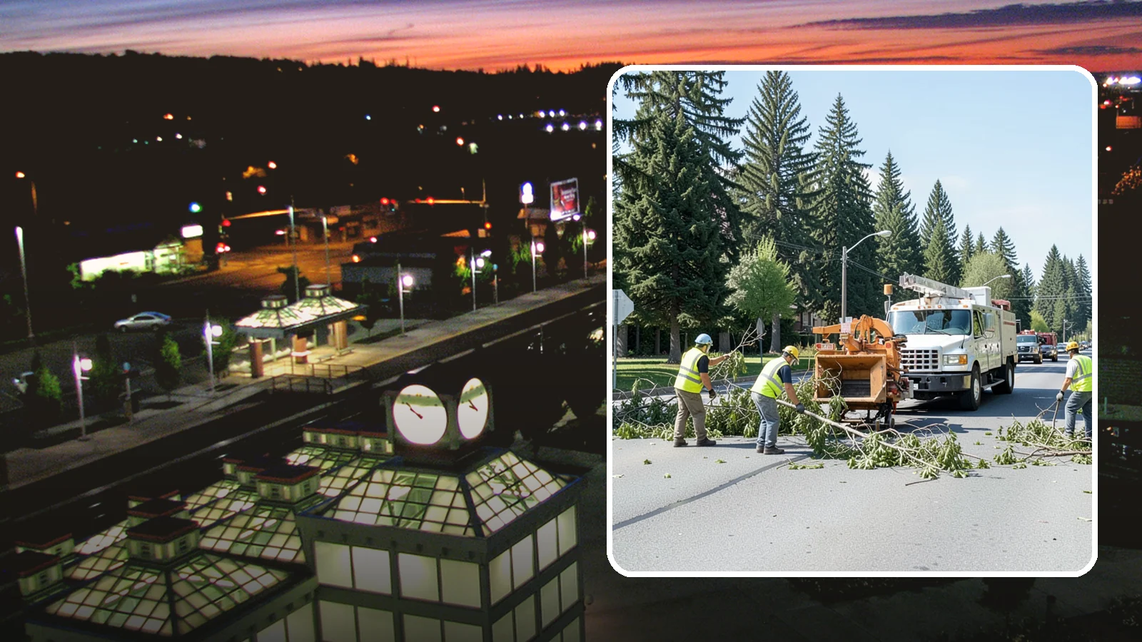 Right-of-Way Tree Clearing in Auburn, King County, WA - We clear trees and encroaching limbs from roadway and utility rights-of-way to restore clearances and sight lines for public...