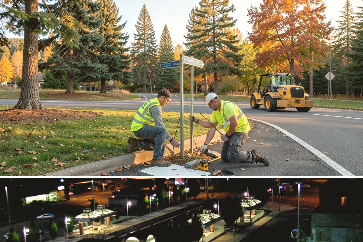 Right-of-Way Tree Clearing in Auburn, King County, WA - Right-of-way clearing is performed year-round, with dormant-season work reducing traffic impact and improving cut visibility.