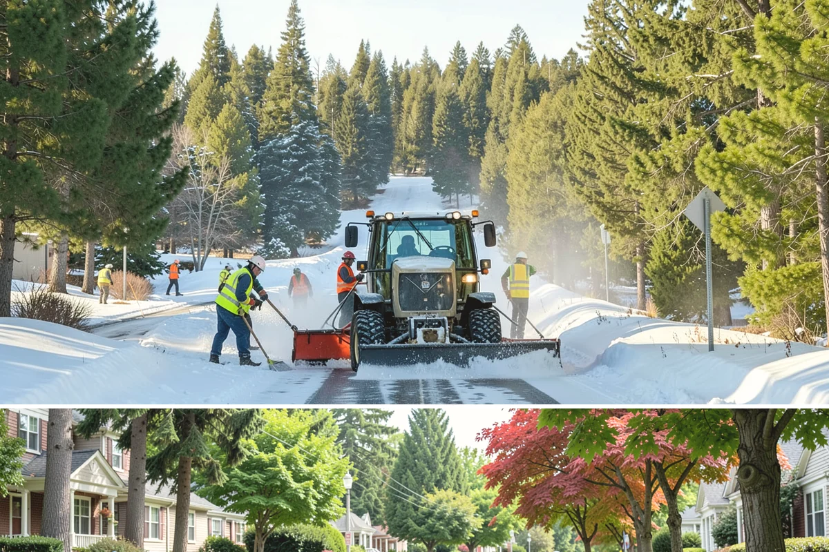 Right-of-Way Tree Clearing in Beaux Arts Village, King County, WA - Right-of-way clearing is performed year-round, with dormant-season work reducing traffic impact and improving cut visibility.
