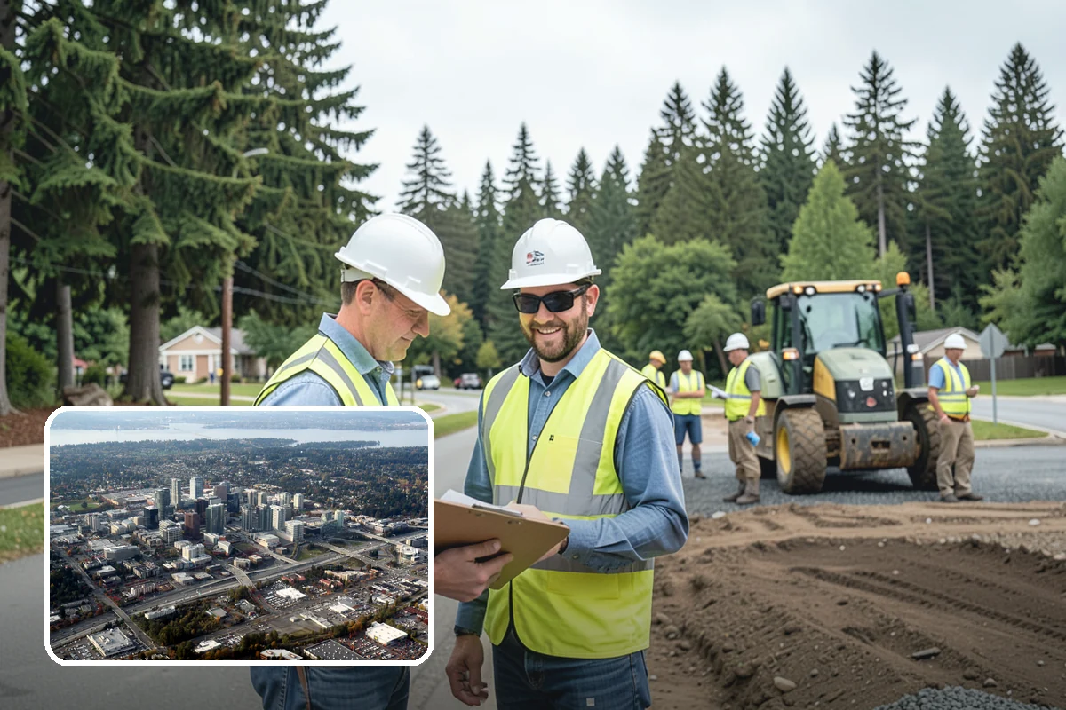 Right-of-Way Tree Clearing in Bellevue, King County, WA - Restored clearances improve safety for vehicles, cyclists, and pedestrians