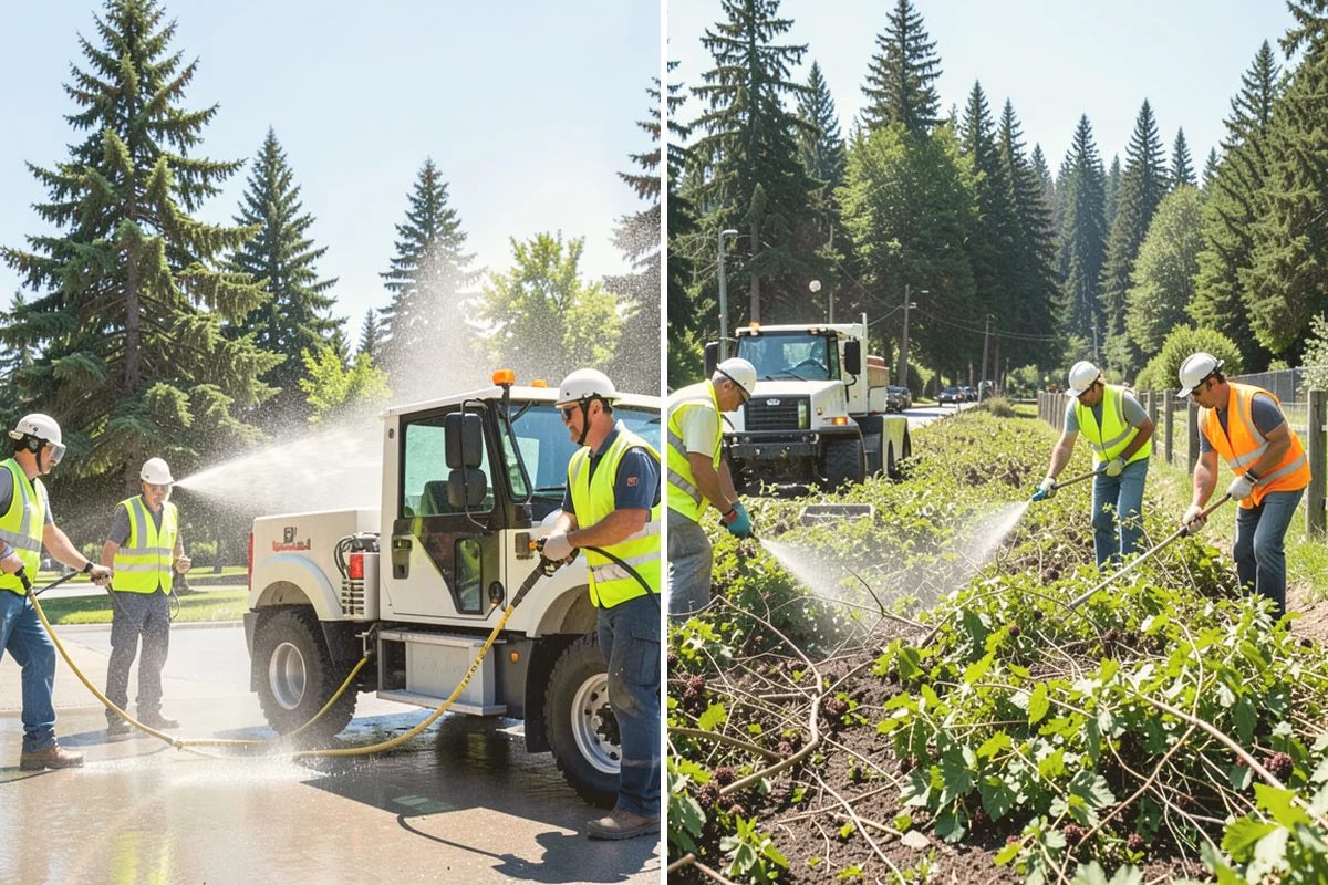 Right-of-Way Tree Clearing in Bellevue, King County, WA - We survey the corridor to define clearance targets and conflict trees